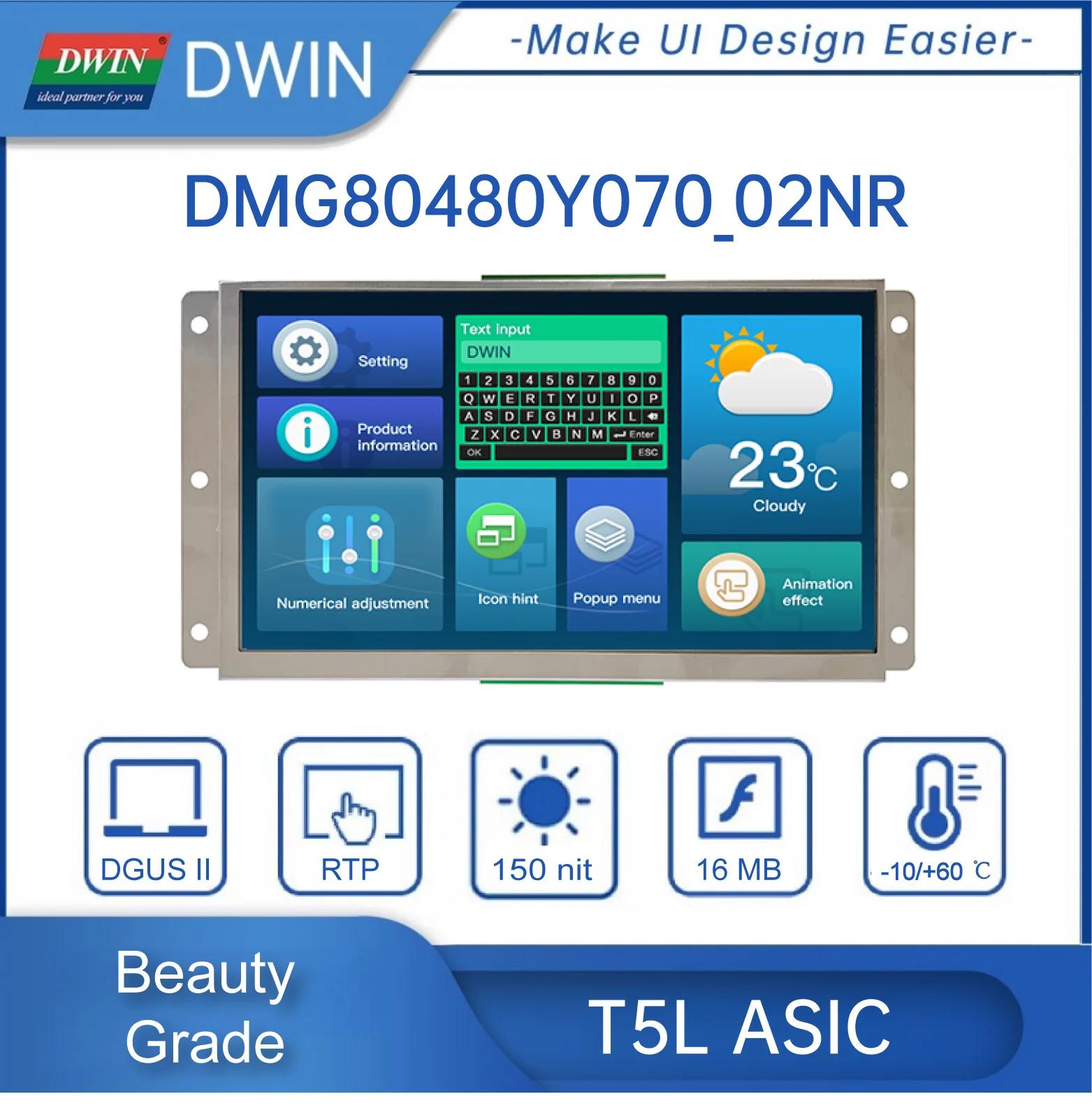 DWIN TFT LCD HMI ÷ , TN TTL/RS232 ׼ ġ г, Arduino DMG80480Y070_02NN/NR, 7 ġ, 800x480